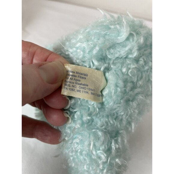 Soft Classics Toys R Us Blue Plush Bear Small Curly Fur Rattle Lovey - Picture 8 of 10